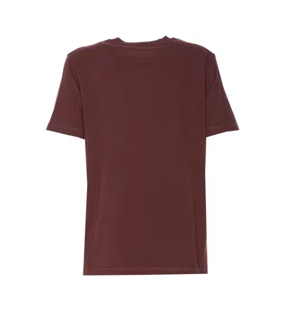 Zadig & Voltaire Crewneck Graphic Print Rock N Roll Beaded Top In Burgundy