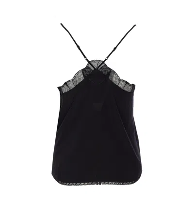 Zadig & Voltaire Lace-trimmed Camisole In Black