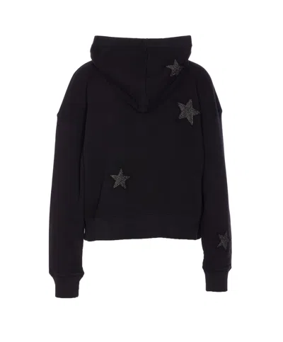 Zadig & Voltaire Knitwear With Hooded Design And Star Embellishments In Black