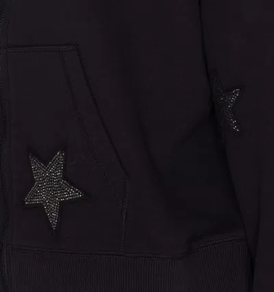 Zadig & Voltaire Knitwear With Hooded Design And Star Embellishments In Black