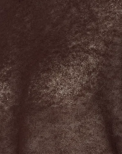 Haikure Crewneck Knitwear Sheer Fabric In Brown
