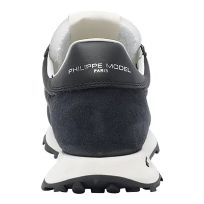 Philippe Model Low Top Sneakers With Rubber Sole And Suede Accents In Black