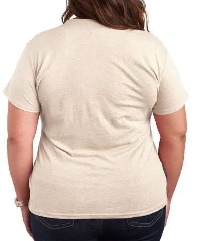 Hybrid Apparel Plus Size The Beatles Graphic Pullover T-shirt In Neutral