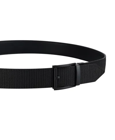 Kenneth Cole Reaction Men's Two-in-one Reversible Fabric And Artificial Leather Track Lock Belt