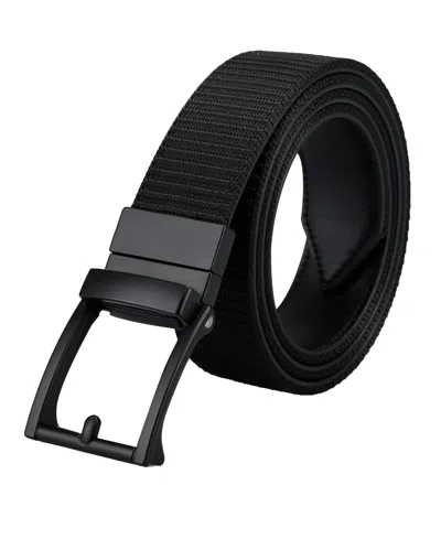 Kenneth Cole Reaction Men's Two-in-one Reversible Fabric And Artificial Leather Track Lock Belt