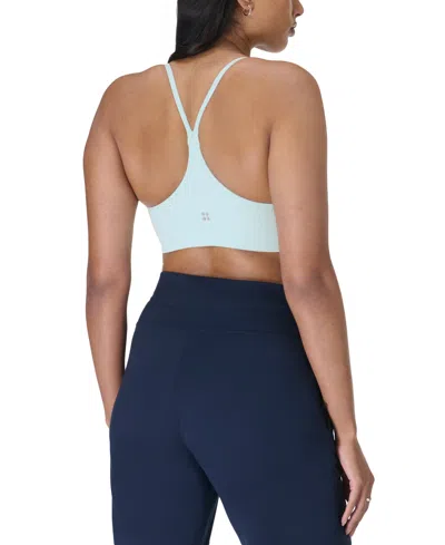 Sweaty Betty Women's Spirit Restored Yoga Sports Bra In Blue