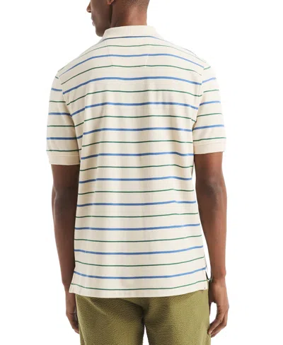 Nautica Men's Striped Classic-fit Deck Polo Shirt In Neutral