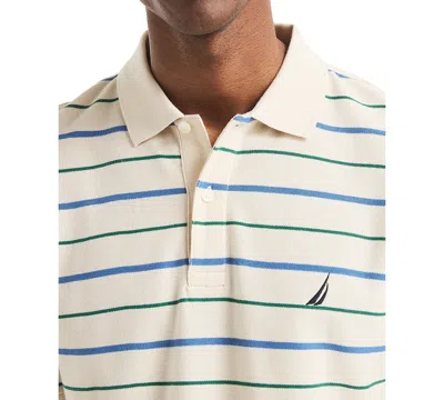 Nautica Men's Striped Classic-fit Deck Polo Shirt In Neutral