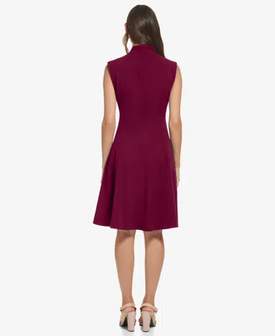 Calvin Klein Women's Sleeveless Scuba Crepe A-line Dress
