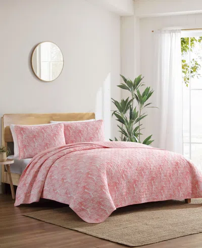 Tommy Bahama Distressed Water Leaves Cotton Reversible 2-pc. Quilt Set, Twin