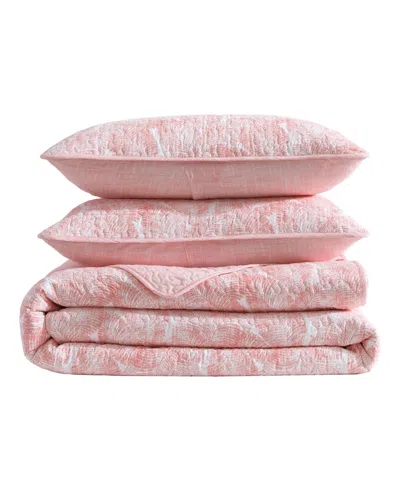 Tommy Bahama Distressed Water Leaves Cotton Reversible 2-pc. Quilt Set, Twin