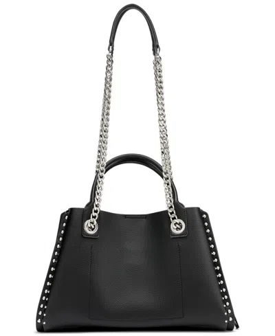 Dkny Josie Medium Studded Satchel In Black