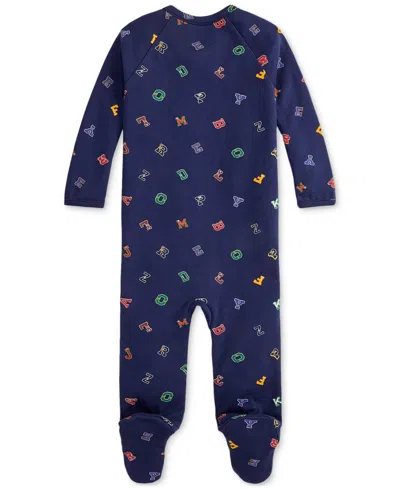 Polo Ralph Lauren Baby Boys Alphabet-print Coveralls In Blue
