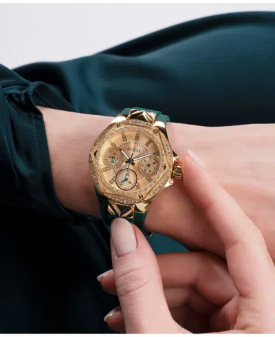 Guess Women's Multi-function Green Silicone Watch 38mm