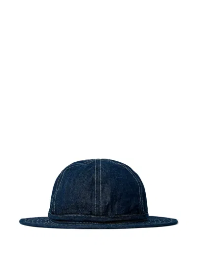 Human Made Logo-motif Denim Bucket Hat In Blue
