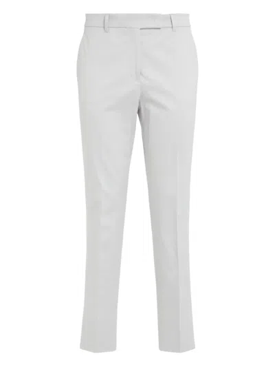 Incotex Flat-front Trousers In Gray