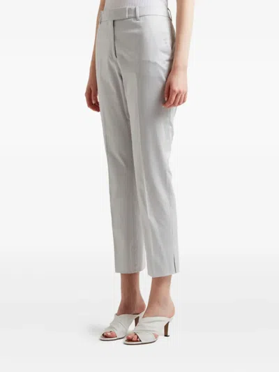 Incotex Flat-front Trousers In Gray