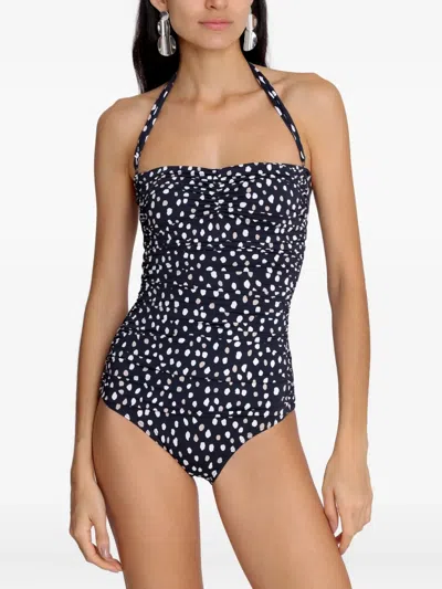 Lygia & Nanny Wangari Ruched Polka-dot Swimsuit