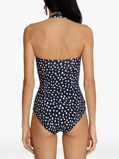 Lygia & Nanny Wangari Ruched Polka-dot Swimsuit