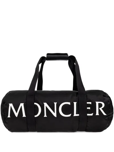 Moncler Round Gym Bag Top Handles In Black