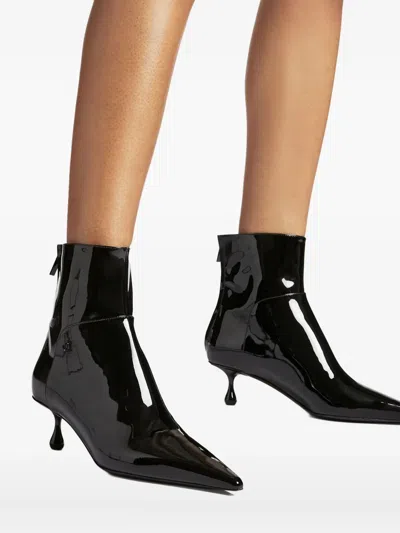 Jimmy Choo 50mm Cycas Pointed-toe Patent Leather Boots