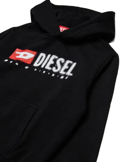Diesel Sdropshood Over Logo-print Hoodie In Black