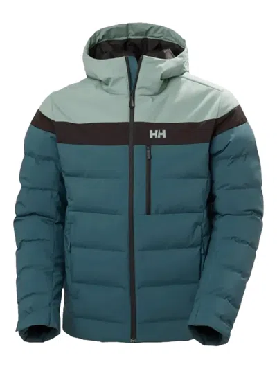 Helly Hansen Bossanova Colour-block Hooded Jacket In Green