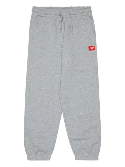 Diesel Pxgin Logo-patch Trousers In Gray