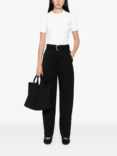 Max Mara Ribbed Crew-neck T-shirt In White