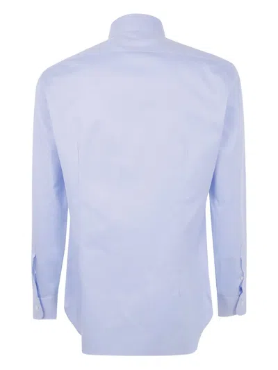 Barba Napoli Button-down Cotton Shirt In Blue