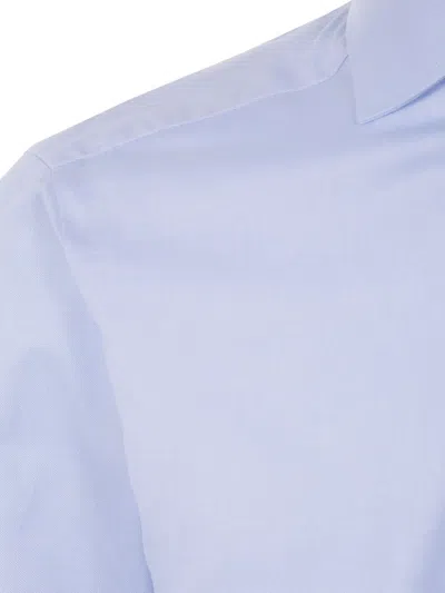 Barba Napoli Button-down Cotton Shirt In Blue