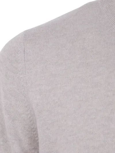 Brunello Cucinelli Cashmere Sweater With Ribbed Cuffs And Hem