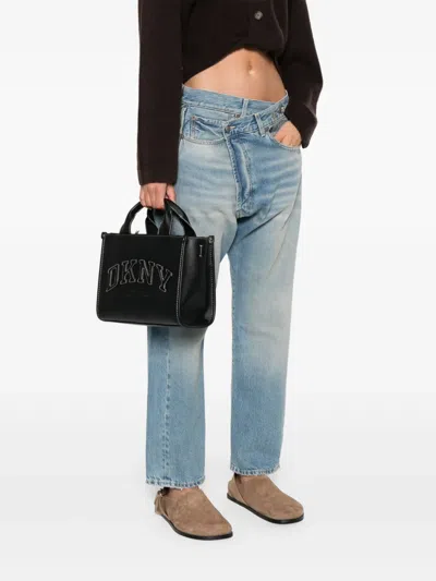 Dkny Logo-embroidered Tote Bag
