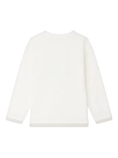 Bonpoint Car-print Long-sleeve T-shirt In White