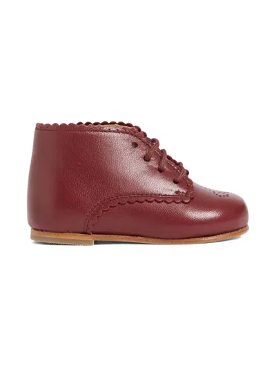 Bonpoint Scalloped-edge Boots In Red