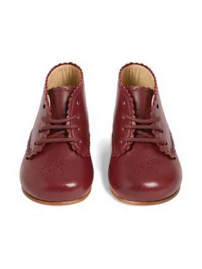Bonpoint Scalloped-edge Boots In Red