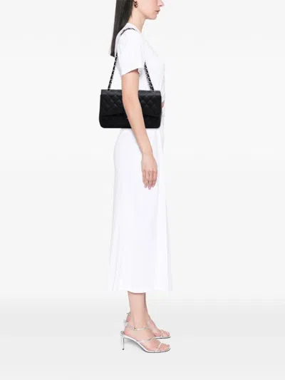 Pre-owned Chanel 2011 Jumbo Classic Caviar Double Flap Shoulder Bag