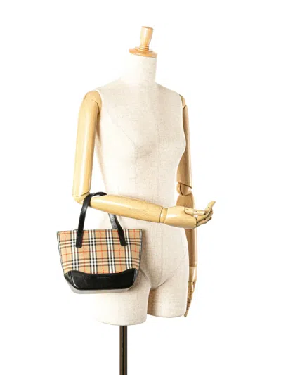 Pre-owned Burberry 2000-2017 Haymarket Check Canvas Handbag