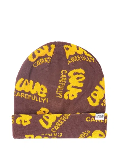 Market Intarsia-pattern Knitted Beanie In Multi