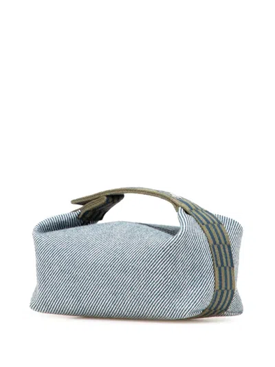 Pre-owned Hermes 2021-2025 Small Wool Bride A Brac H Natte Case Vanity Bag