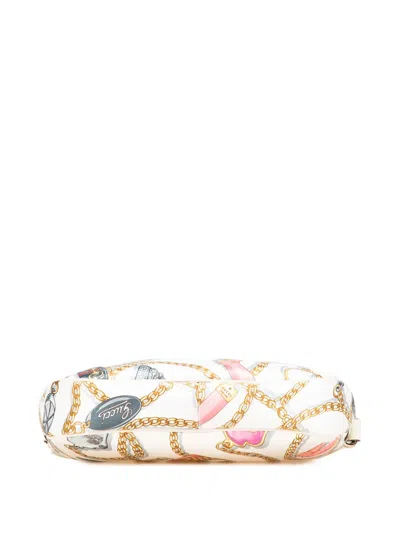 Pre-owned Gucci 2000-2015 Printed Satin Charmy Shoulder Bag