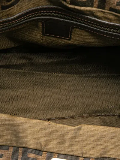 Pre-owned Fendi 2010-2025 Small Zucca Canvas Twins Tote Bag