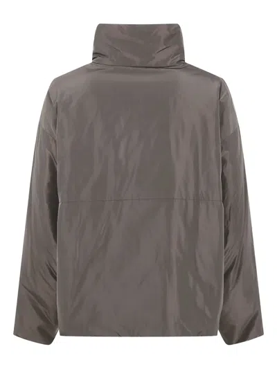 Aspesi Zip-front Puffer Jacket In Gray