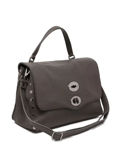 Zanellato Double-clasp Studded Shoulder Bag