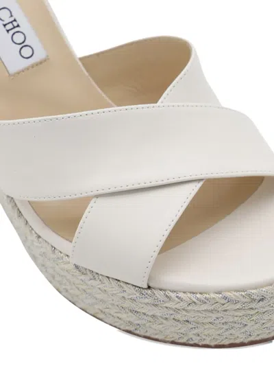 Jimmy Choo 100mm Dellena 100 Cross-strap Espadrilles