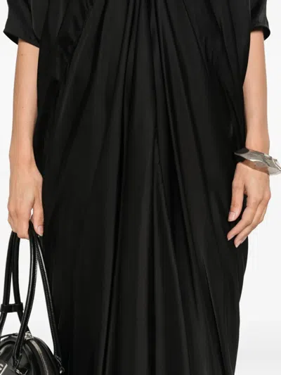 Rick Owens Black Concordians Kite Maxi Dress In Black
