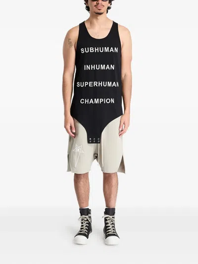 Rick Owens Drkshdw Beveled Pods Bermuda Shorts In Neutral