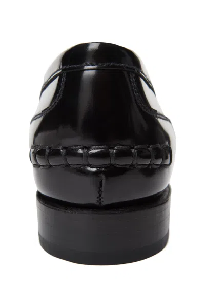 Alexander Wang Glossy Black Loafers With Decorative Strap And Elegant Silhouette In Black