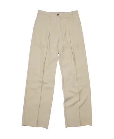 Acne Studios Tailored Herringbone Trousers In Neutral