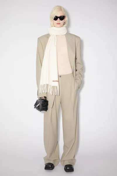 Acne Studios Tailored Herringbone Trousers In Neutral